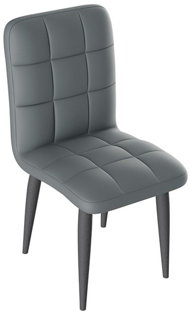 Франк ДП 2-17 Стул (конус) (Графит/Кожзам Белый)