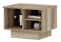 Даллас ТБ 01 Тумба прикроватная (0,500 х0,366х0,402) дуб каньон/МДФ софт графит