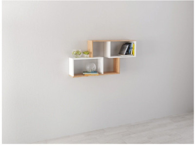 Полка навесная ПН-3 гикори рокфорд/белый