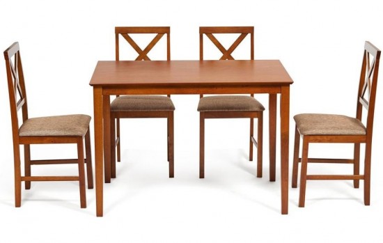 Обеденный комплект эконом Хадсон (стол + 4 стула)/ Hudson Dining Set, Espresso