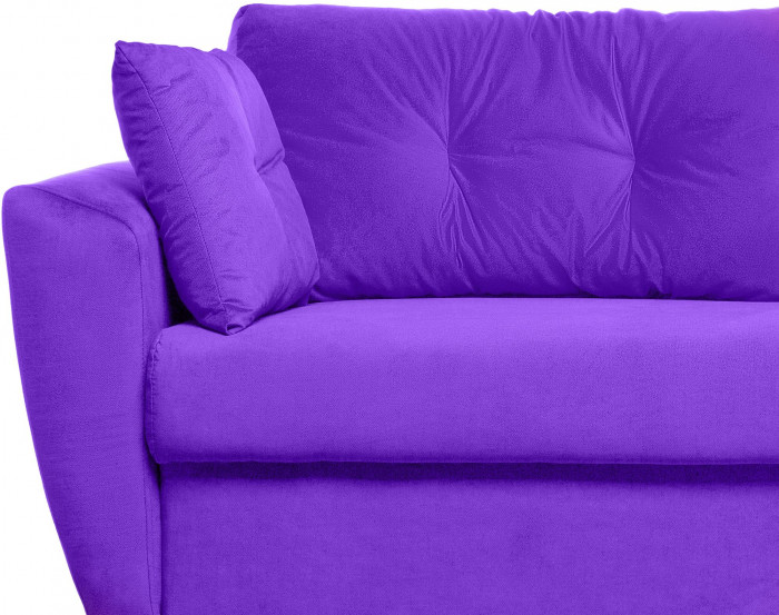 Диван-кровать Амстердам Люкс, 160х195, еврокнижка, пружинный блок, велюр, фиолетовый