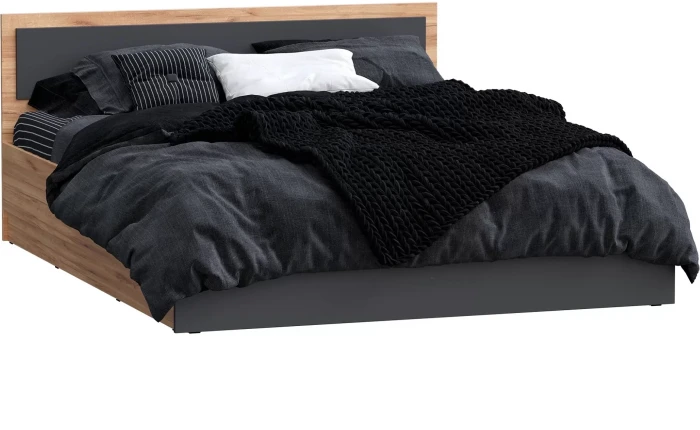 Мартина Кровать с подъемным механизмом 140 (Крафт / Графит)