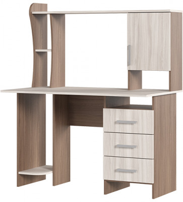 СТОЛ КОМПЬЮТЕРНЫЙ №5 (1,2х1,42х0,67) шимо темный/шимо светлый