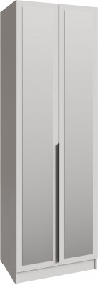 Шкаф Мадрид (0,75) с полками с зеркалом, Белый