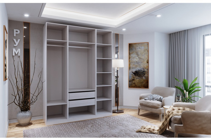 Гардеробная Рум. Комплект 4.2, ясень анкор светлый