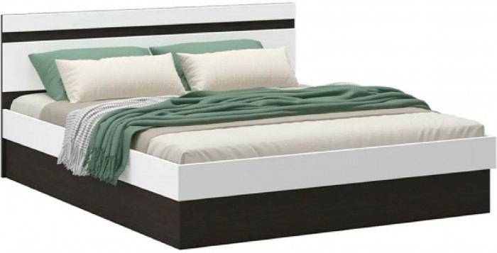 Ким Кровать с подъемным механизмом 160 (Белый глянец, Дуб Сонома)