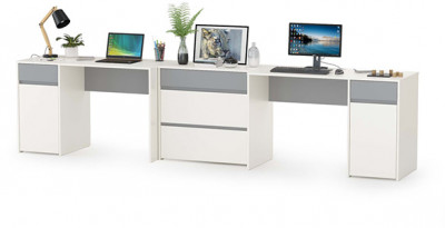 Торонто Компоновка № 09, белый шагрень/стальной серый