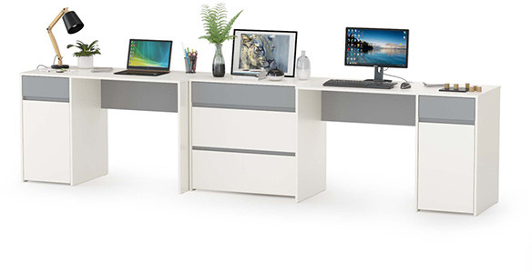 Торонто Компоновка № 09, белый шагрень/стальной серый