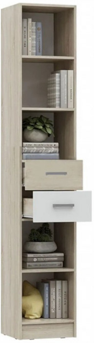 Мартина Стеллаж с ящиками (Дуб Сонома / белый)