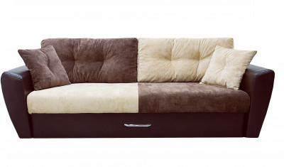 Диван-кровать Амстердам Люкс, 150х195, еврокнижка, независимый пружинный блок, велюр/экокожа, комби