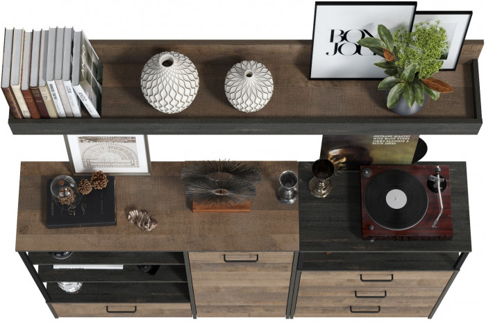 Трувор Гостиная 004, дуб гранж песочный/интра