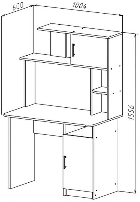 Интел-12 стол компьютерный Ясень Шимо темный / Светлый