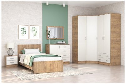 Модульная спальня Кэт-7 (композиция 4) (Крафт золотой / Миндаль)