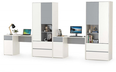 Торонто Компоновка № 11, белый шагрень/стальной серый