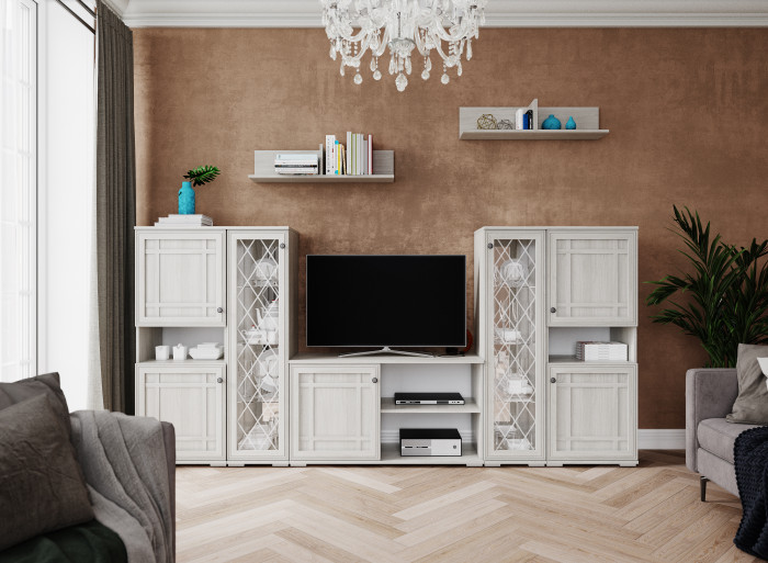 Модульная гостиная Ричард, набор 2, Ясень анкор светлый