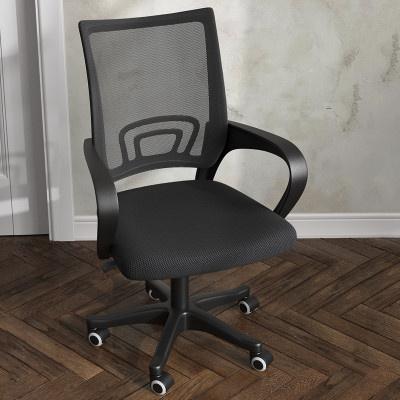 Кресло компьютерное Мебель--24 103, цвет чёрный, ШхГхВ 59х56х83-94 см., максимальная нагрузка 120 кг.