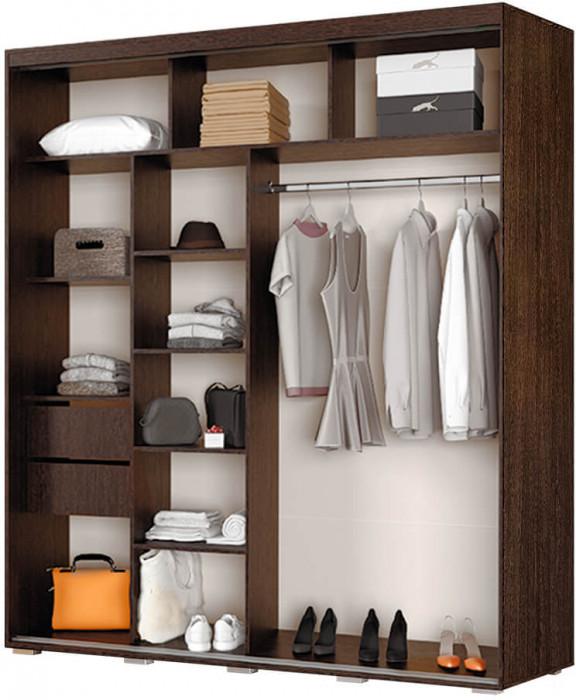 Шкаф-купе "Крафт-6" (1962х2176х591) венге