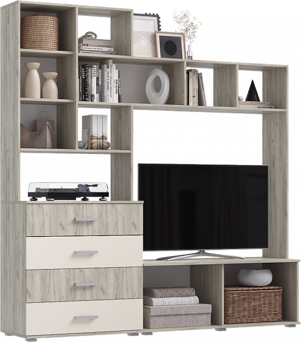 Гостиная Белла, Крафт серый/Кашемир