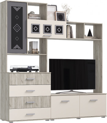 Гостиная Белла, Крафт серый/Кашемир