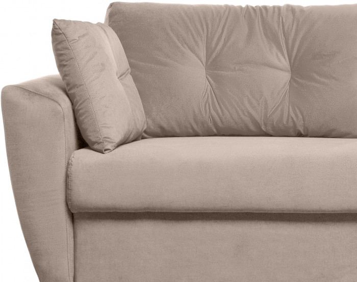 Диван-кровать Амстердам Люкс, 150х195, еврокнижка, независимый пружинный блок, велюр, бежевый