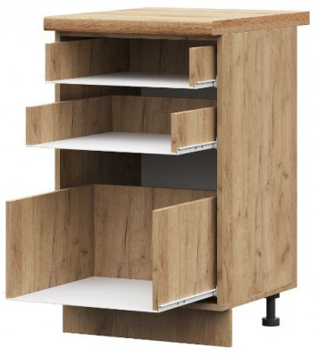 ШН3Я 500 корпус шкаф нижн. с 3 ящ (500*840*474) б/ст дуб крафт золото