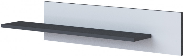 Амара Полка навесная белый/серый графит