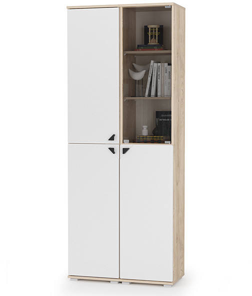 Бостон № 47, дуб эндгрейн элегантный/фасады МДФ милк рикамо софт