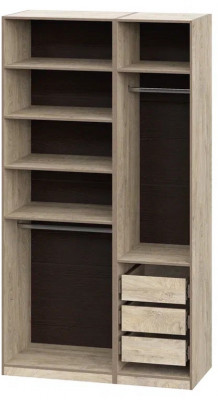 Шкаф без фасадов Этна 1.25 м. Комплект 4