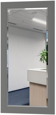 Остин 17.03 Зеркало, цвет серый графит, ШхГхВ 120х2х59,5 см., может крепиться горизонтально или вертикально