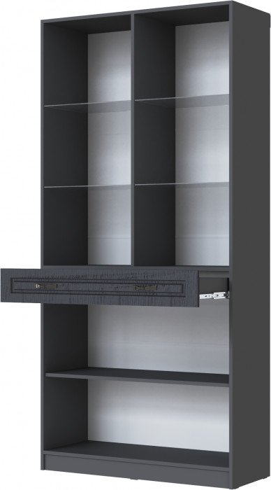 Шкаф-витрина Апполия, Графит серый/Лунный кратер
