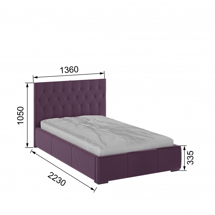 Октавия Кровать интерьерная 120 атлантида ромб, ортопед