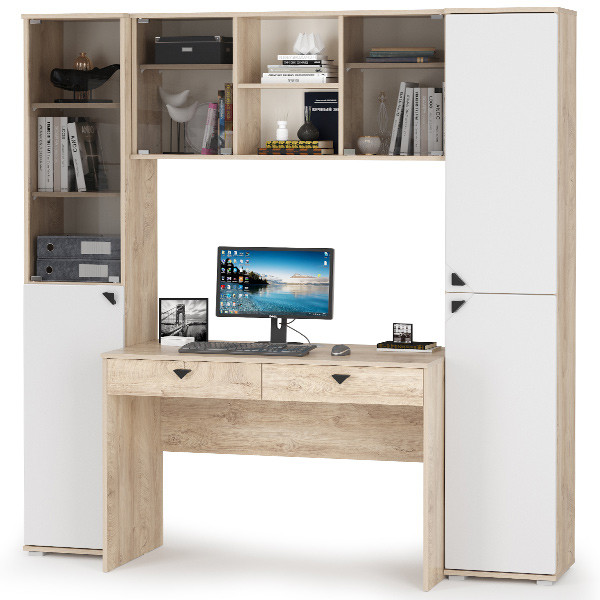 Бостон № 29, дуб эндгрейн элегантный/фасады МДФ милк рикамо софт