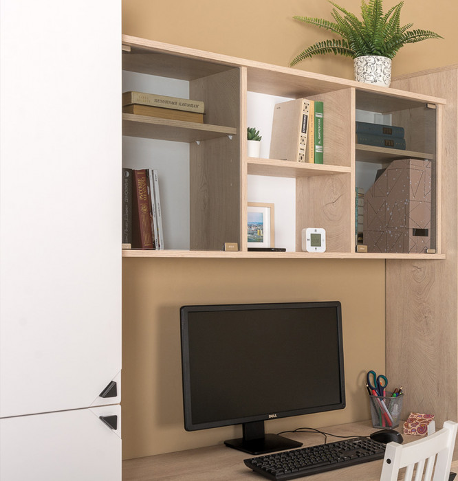 Бостон № 29, дуб эндгрейн элегантный/фасады МДФ милк рикамо софт