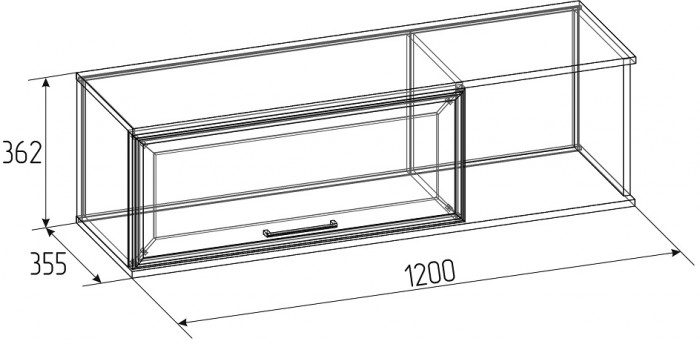 Шкаф навесной Аурелио 15, Белый, Блеквуд Сатиновый