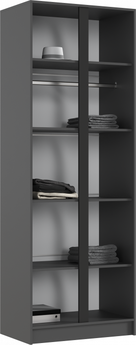 Келвин Шкаф 2-х створчатый 800, Графит/Изумрудный