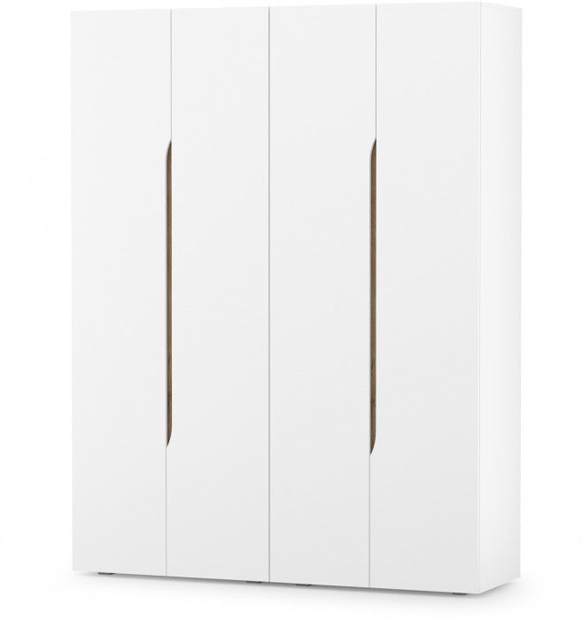 Муссон 13.198 Шкаф двухстворчатый + 13.198 Шкаф двухстворчатый, цвет белый/дуб эндгрейн элегантный, ШхГхВ 174,8х52,2х229,8 см., НЕ универс. сборка