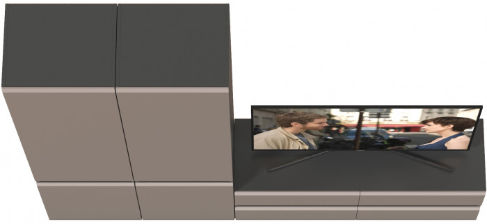 Сидней Комплектация № 007, корпус: антрацит/фасады: МДФ веллюто капучино