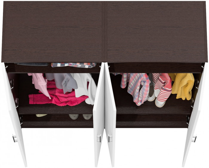 Два Шкафа С-МД-СК9Ш к компьютерному столу С-МД-СК9, венге/белый шагрень