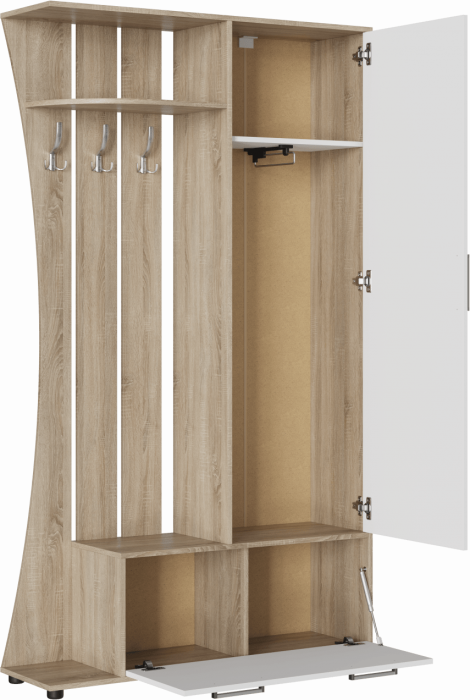 Прихожая Домино 4 У (Дуб Сонома / белый)