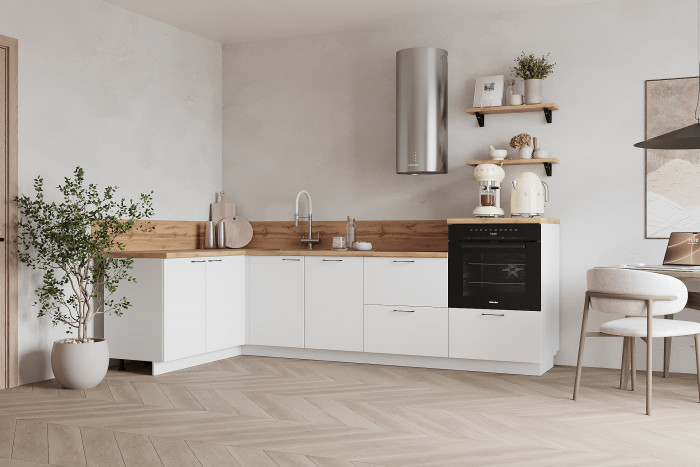 КГ Угловой 1500х2700 (с пм) , Белый софт матовый  Арника РМ в.3