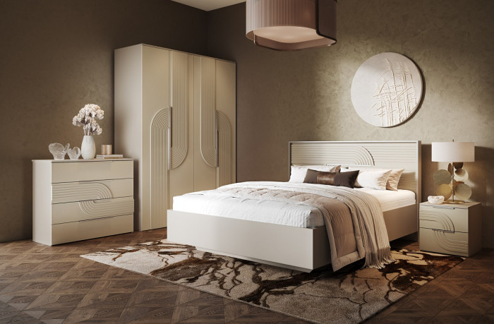 Кровать 180х200 "Монтиз" с подъемным основанием - Персидский жемчуг/Шаде песочный