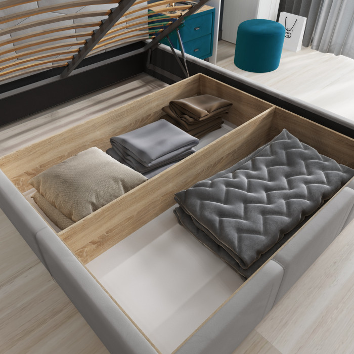 Манука Кровать интерьерная 180 светло-голубой, ПМ