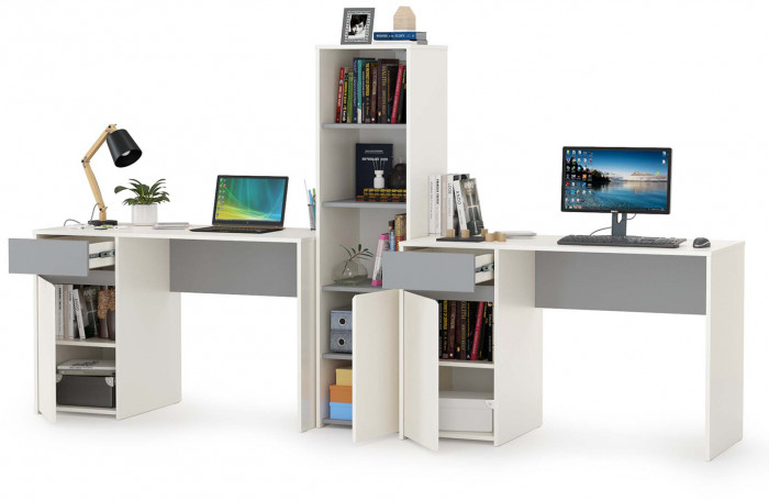 Торонто Компоновка № 15, белый шагрень/стальной серый