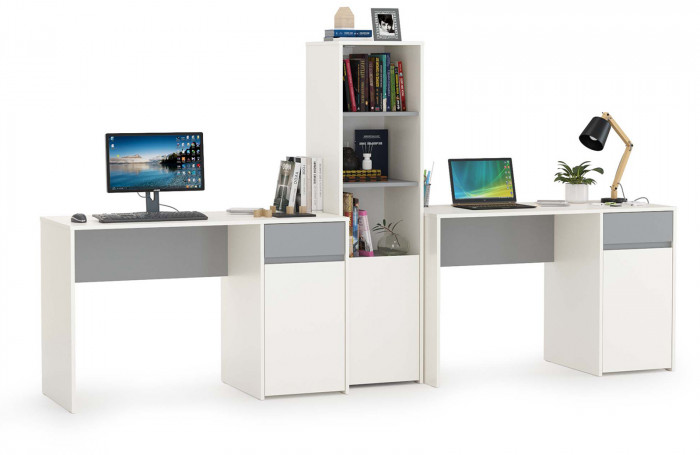 Торонто Компоновка № 15, белый шагрень/стальной серый