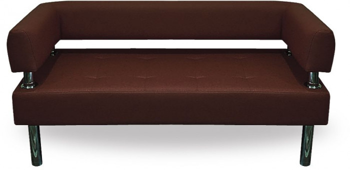 Диван Бизнес 160, экокожа, коричневый