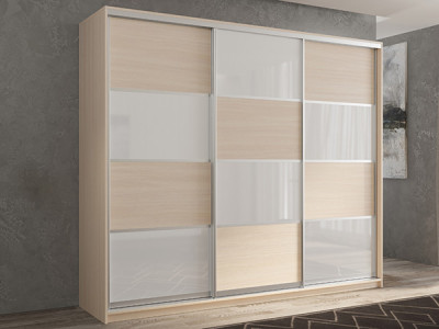 Шкаф-купе Кааппи 14 Дуб молочный 180х45х230 см