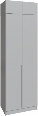 Шкаф 0,8 с антресолью Мадрид, Камень серый