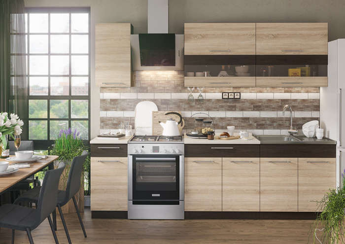 Кухонный гарнитур Маша 2.0 м, дуб сонома