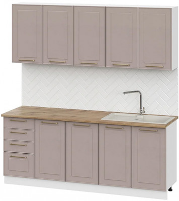 Кухня Милена 2,0м, Белый, Макиато