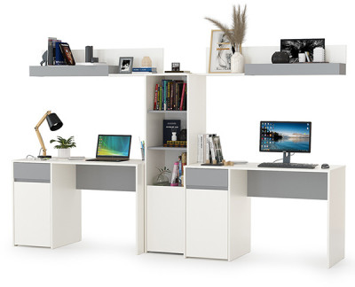 Торонто Компоновка № 16, белый шагрень/стальной серый